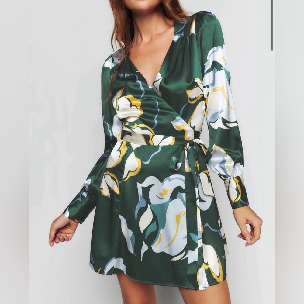 Reformation Chrisley Silk Dress Lyra - Size S